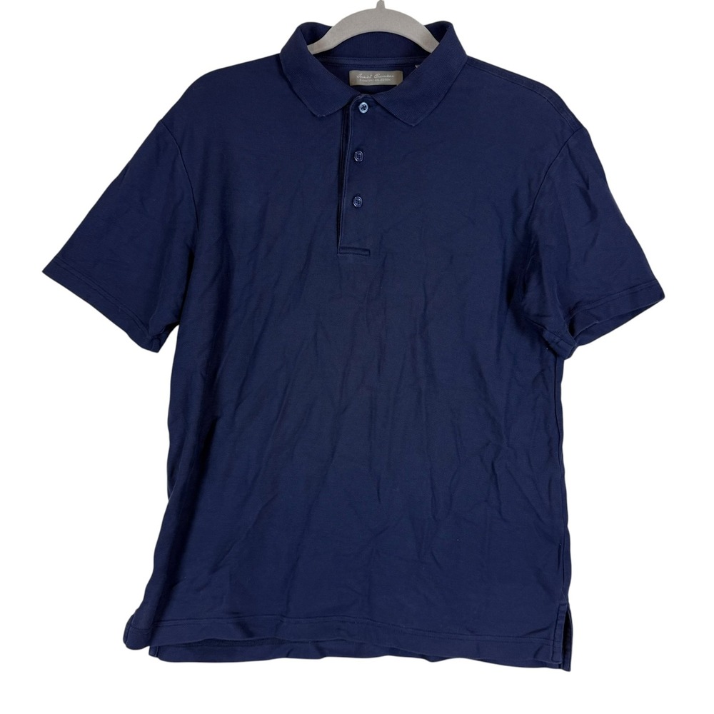 Daniel Cremieux Polo Shirt Mens Small Blue Solid Signature Collection Cotton